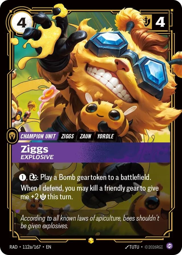 Image for Ziggs, Explosive (Alternate Art) (112a/167) [Radiance] - Riftbound: League of Legends Trading Card Game