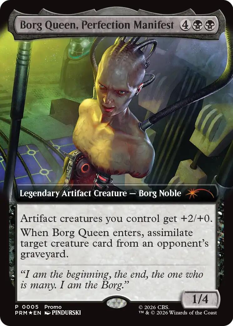 Image for Borg Queen, Perfection Manifest (Extended Art) (5) [Media Promos] - Magic: The Gathering