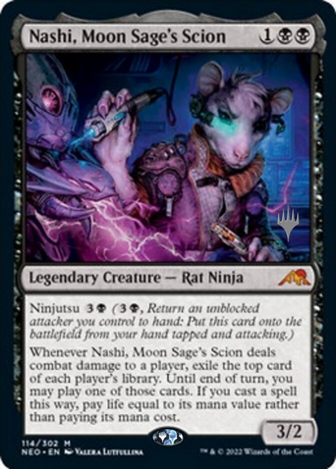 Nashi, Moon Sage's Scion (114) [Promo Pack: Kamigawa: Neon Dynasty]