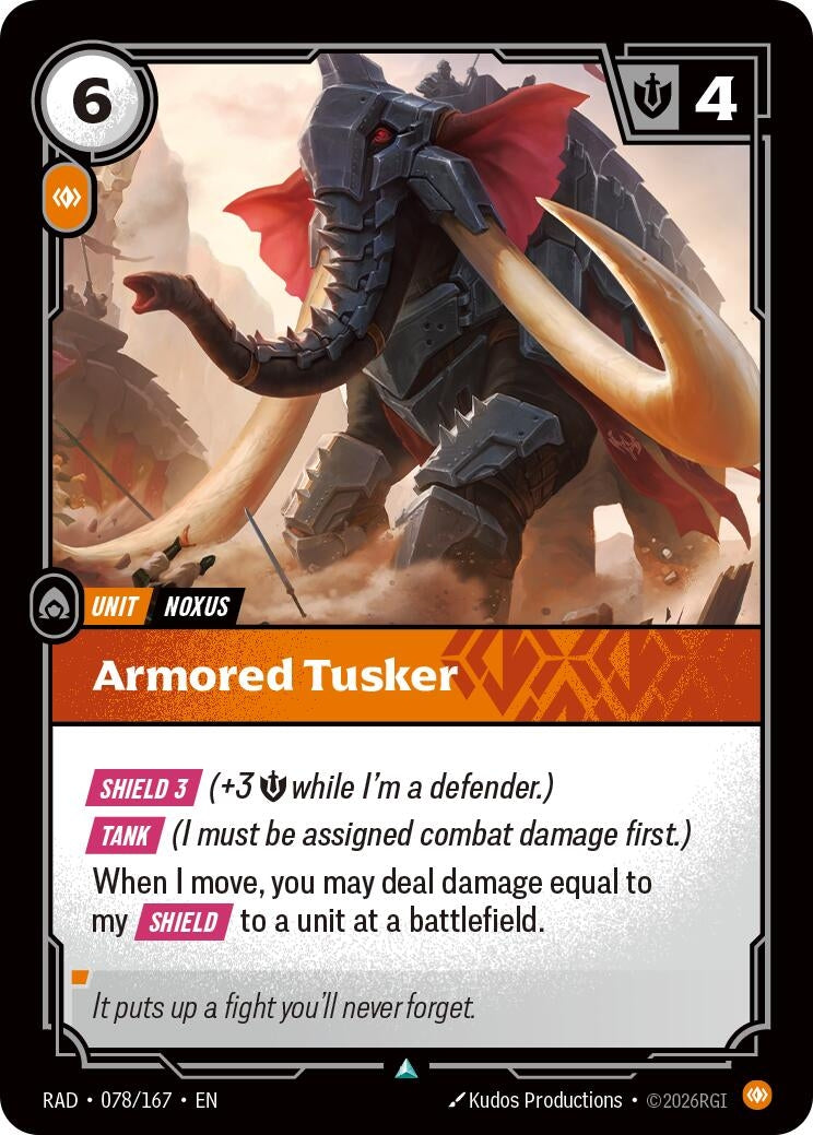 Image for Armored Tusker (078/167) [Radiance] - Riftbound: League of Legends Trading Card Game