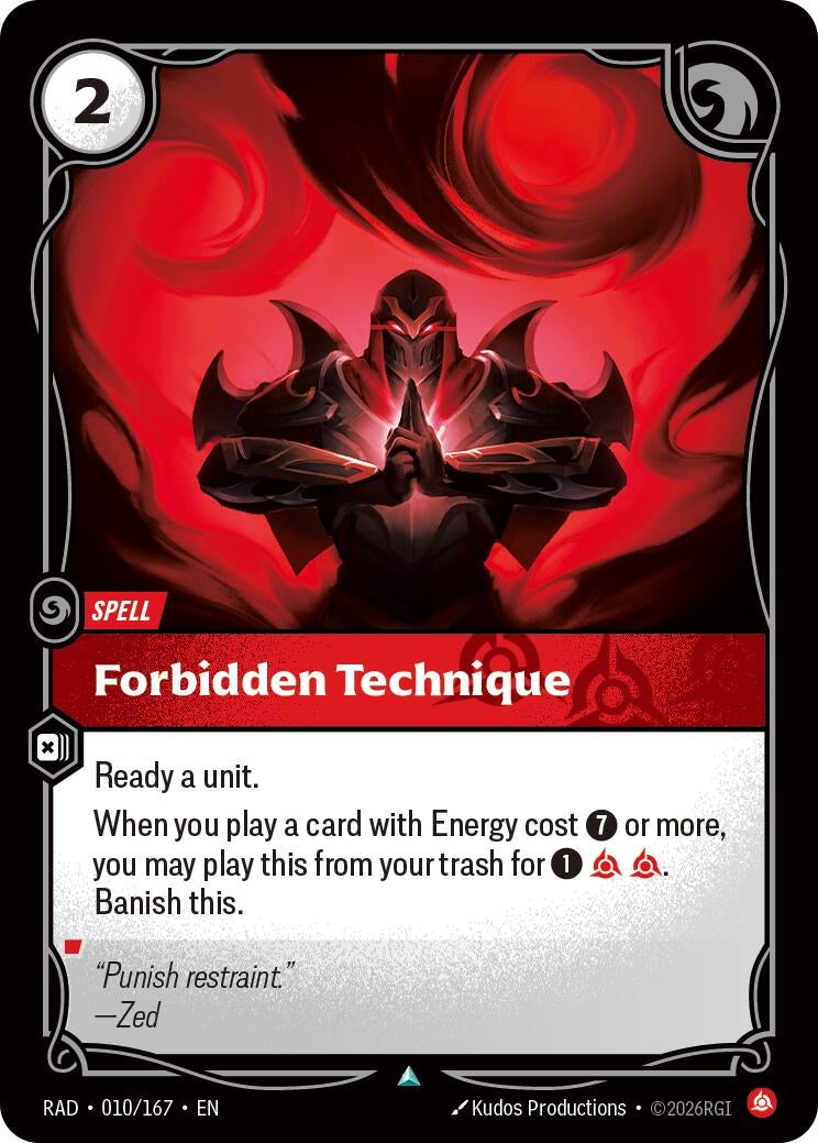 Image for Forbidden Technique (010/167) [Radiance] - Riftbound: League of Legends Trading Card Game