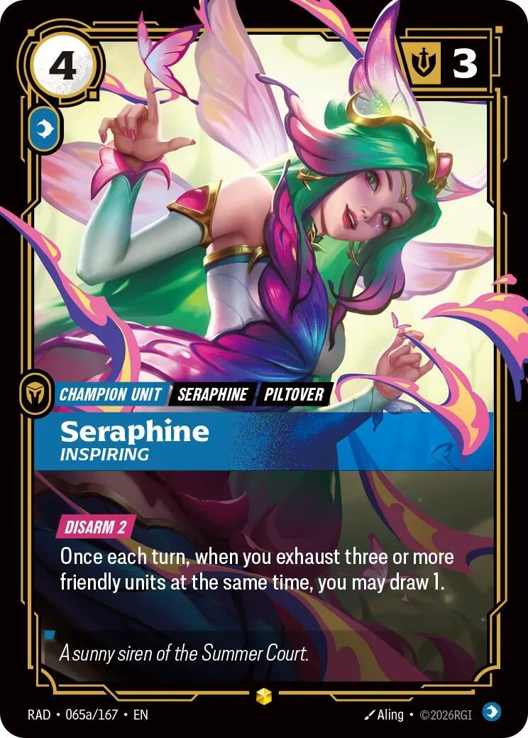 Image for Seraphine, Inspiring (Alternate Art) (065a/167) [Radiance] - Riftbound: League of Legends Trading Card Game