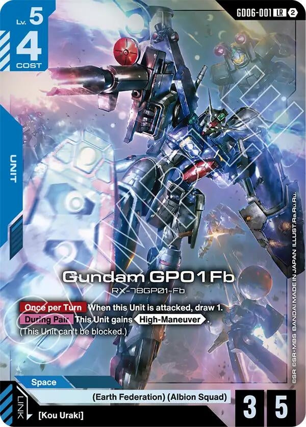 Image for Gundam GP01Fb (GD06-001) [Stardust Trails] - Gundam Card Game