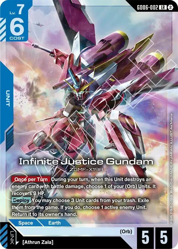 Image for Infinite Justice Gundam (GD06-002) [Stardust Trails] - Gundam Card Game