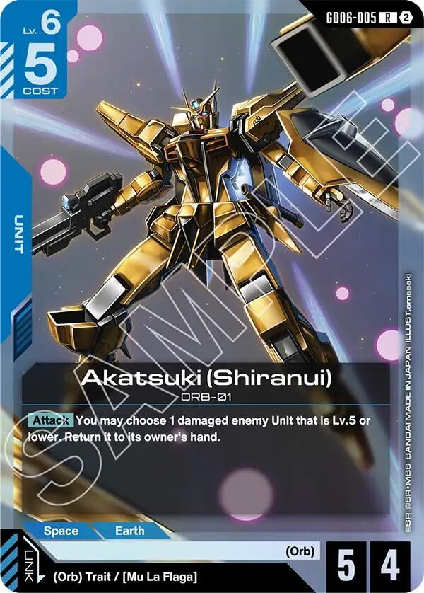Image for Akatsuki (Shiranui) (GD06-005) [Stardust Trails] - Gundam Card Game