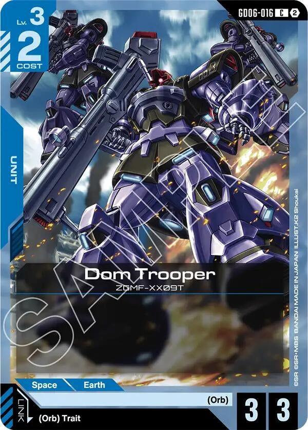 Image for Dom Trooper (GD06-016) [Stardust Trails] - Gundam Card Game