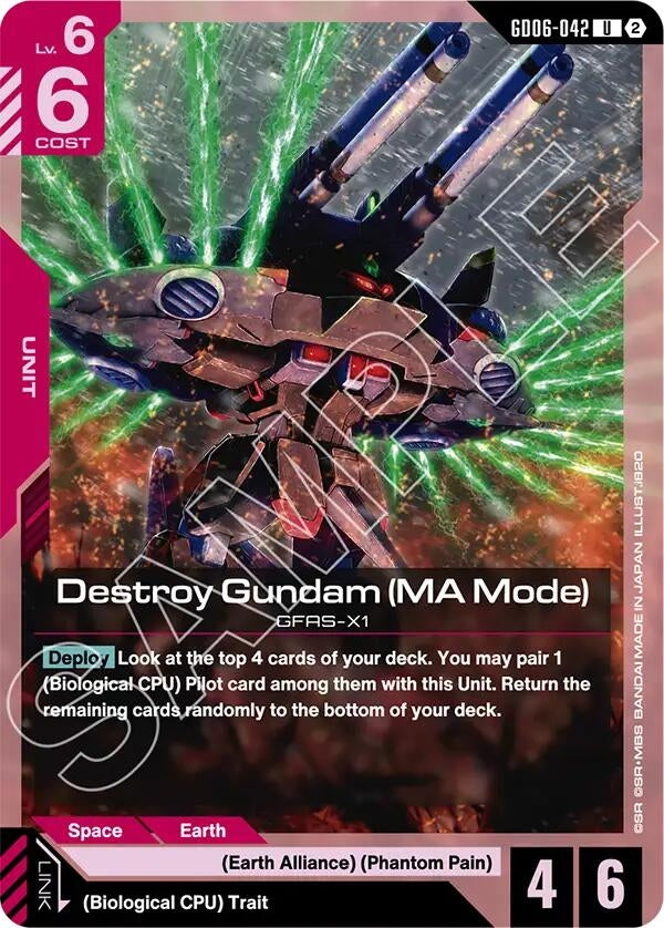 Image for Destroy Gundam (MA Mode) (GD06-042) [Stardust Trails] - Gundam Card Game