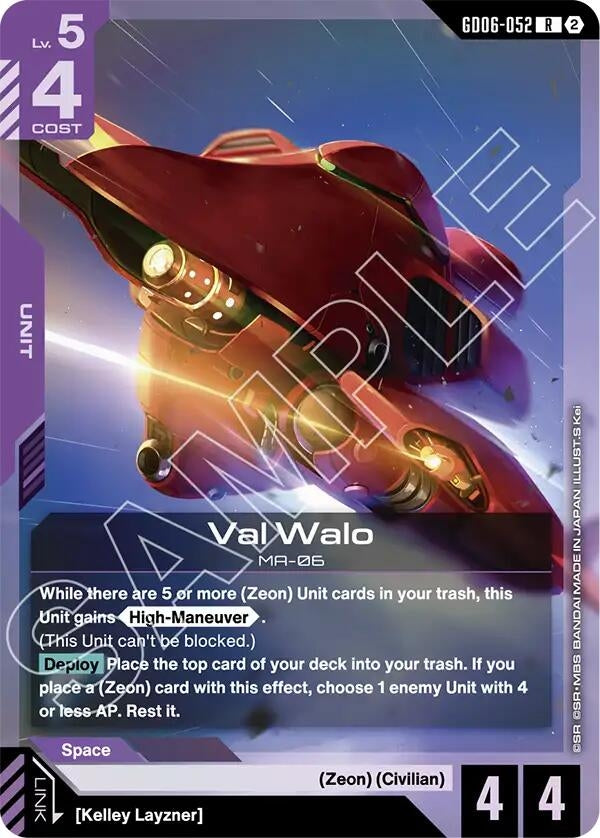 Image for Val Walo (GD06-052) [Stardust Trails] - Gundam Card Game