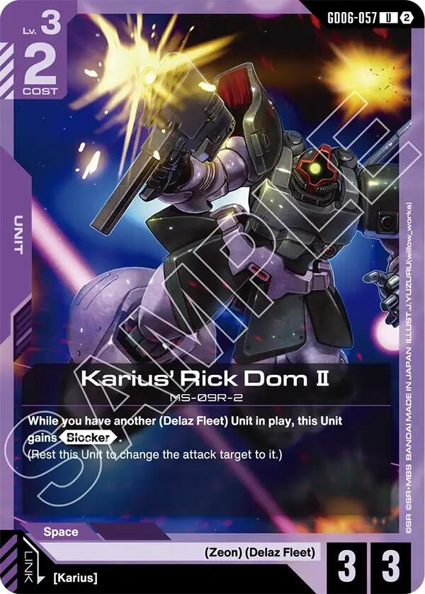 Image for Karius' Rick Dom II (GD06-057) [Stardust Trails] - Gundam Card Game