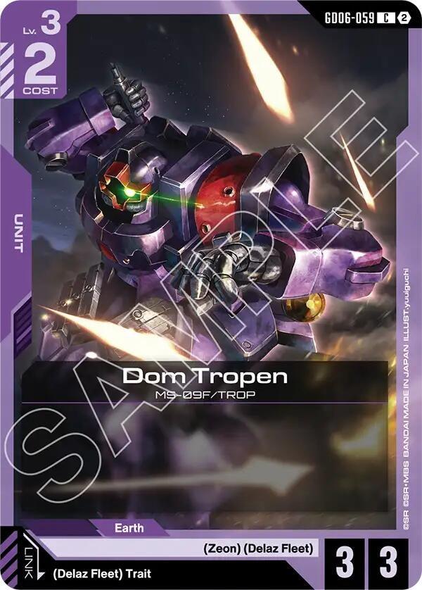 Image for Dom Tropen (GD06-059) [Stardust Trails] - Gundam Card Game