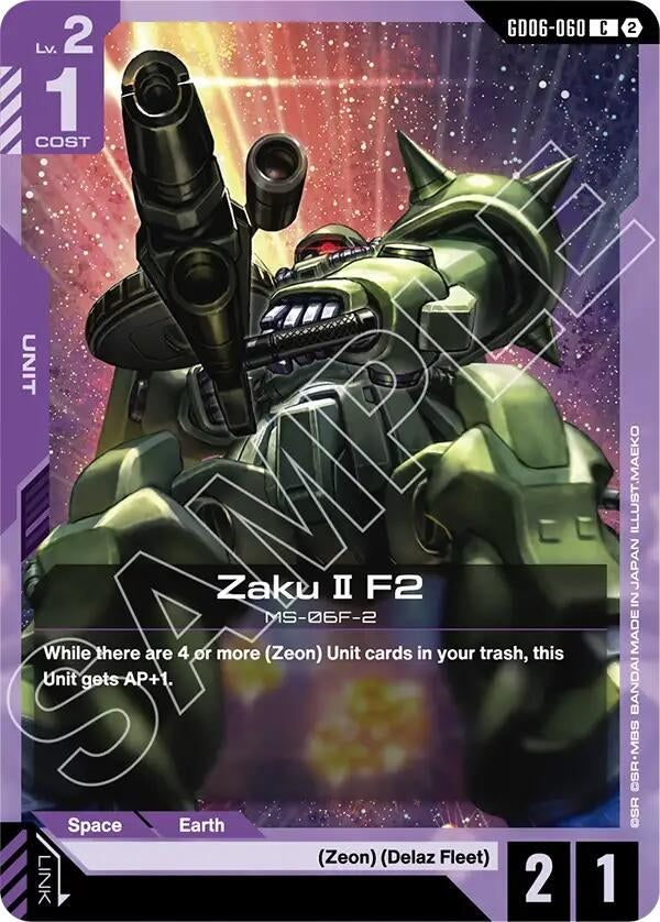 Image for Zaku II F2 (GD06-060) [Stardust Trails] - Gundam Card Game