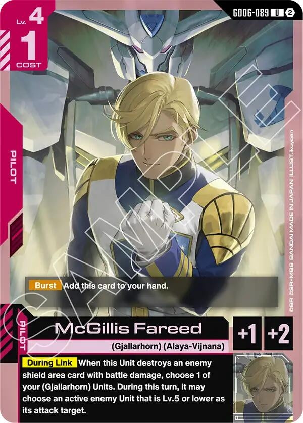 Image for McGillis Fareed (GD06-089) [Stardust Trails] - Gundam Card Game