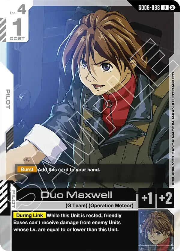 Image for Duo Maxwell (GD06-098) [Stardust Trails] - Gundam Card Game