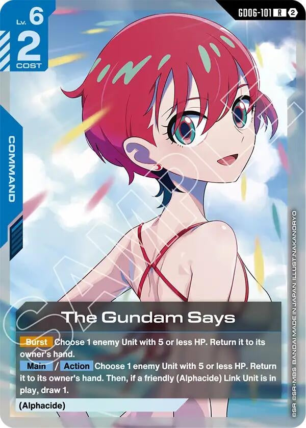 Image for The Gundam Says (GD06-101) [Stardust Trails] - Gundam Card Game