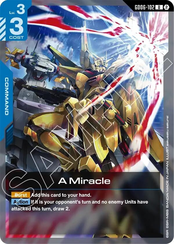 Image for A Miracle (GD06-102) [Stardust Trails] - Gundam Card Game