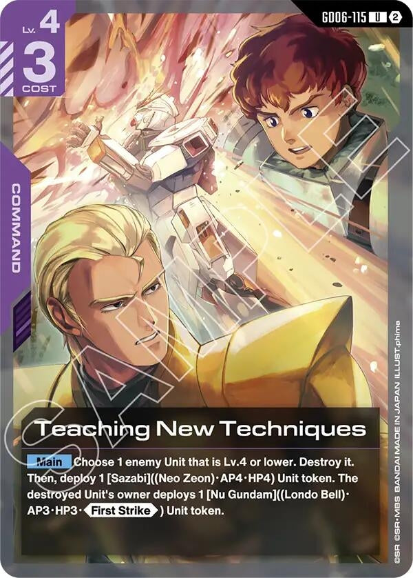 Image for Teaching New Techniques (GD06-115) [Stardust Trails] - Gundam Card Game