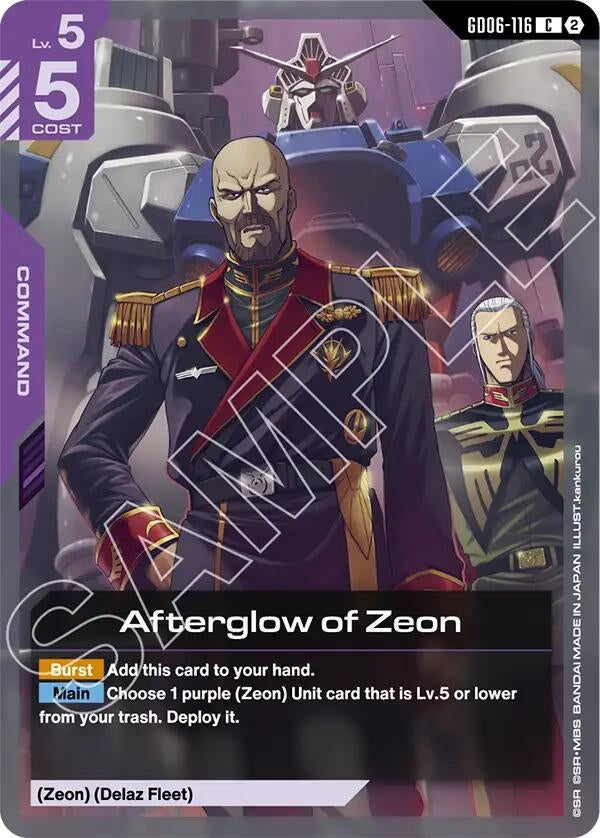 Image for Afterglow of Zeon (GD06-116) [Stardust Trails] - Gundam Card Game