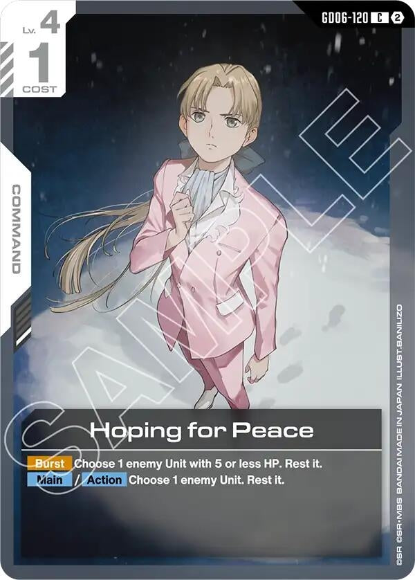 Image for Hoping for Peace (GD06-120) [Stardust Trails] - Gundam Card Game