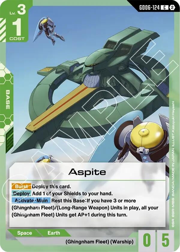 Image for Aspite (GD06-124) [Stardust Trails] - Gundam Card Game