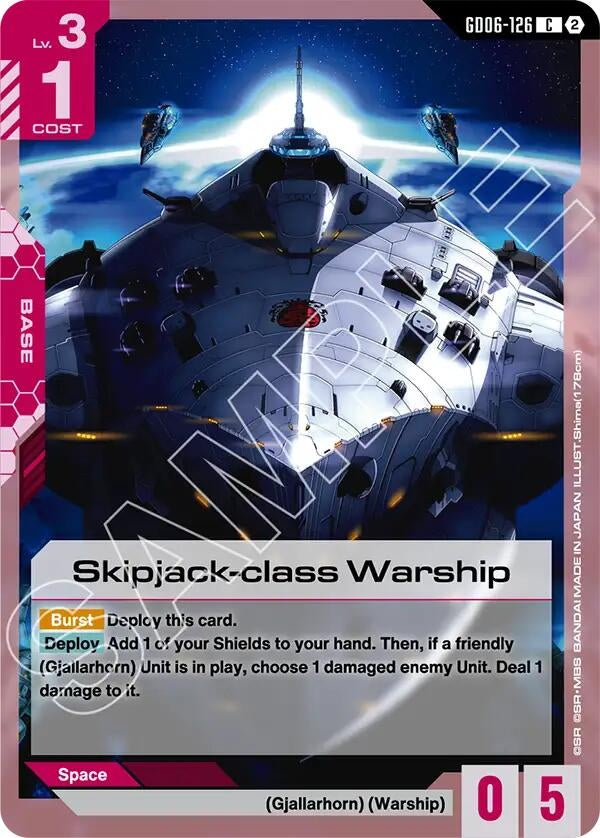 Image for Skipjack-class Warship (GD06-126) [Stardust Trails] - Gundam Card Game