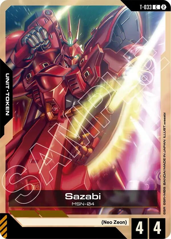 Image for Sazabi (T-033) Token (T-033) [Stardust Trails] - Gundam Card Game