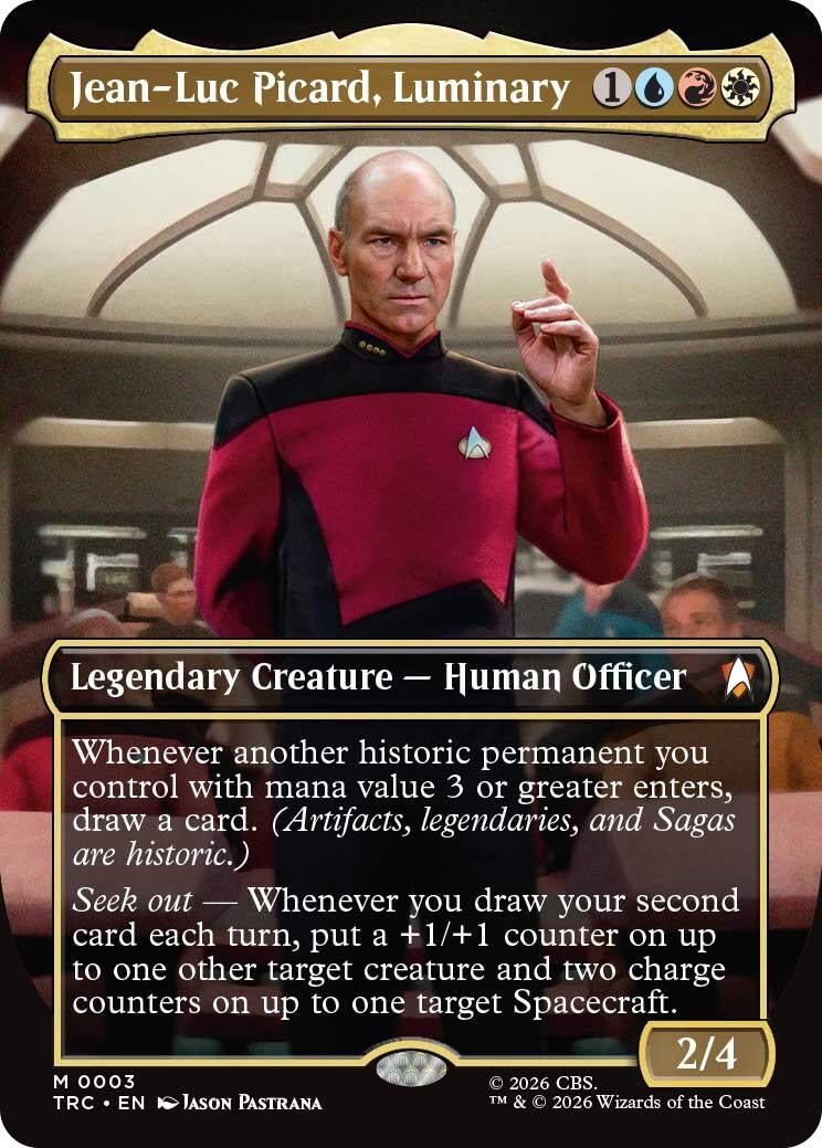 Image for Jean-Luc Picard, Luminary (Borderless) (3) [Commander: Star Trek] - Magic: The Gathering