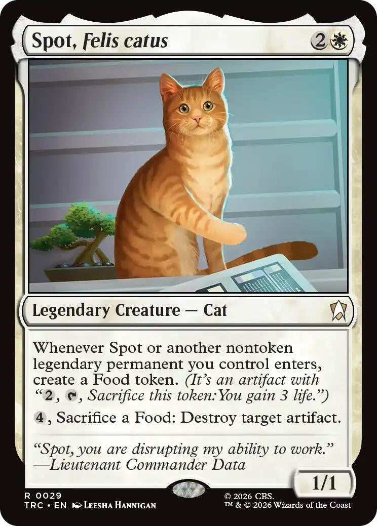 Image for Spot, Felis catus (Surge Foil) (29) [Commander: Star Trek] - Magic: The Gathering