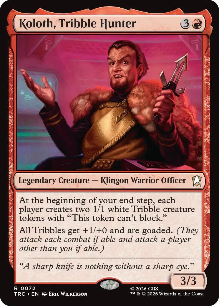 Image for Koloth, Tribble Hunter (Surge Foil) (72) [Commander: Star Trek] - Magic: The Gathering