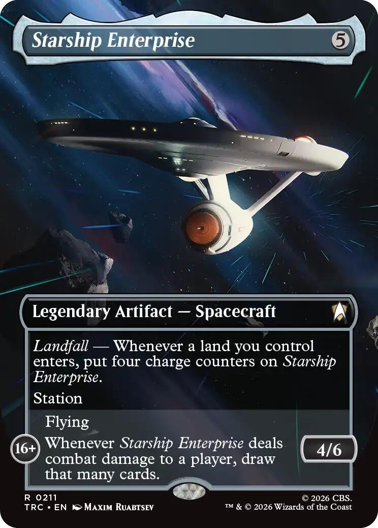 Image for Starship Enterprise (Borderless) (211) [Commander: Star Trek] - Magic: The Gathering