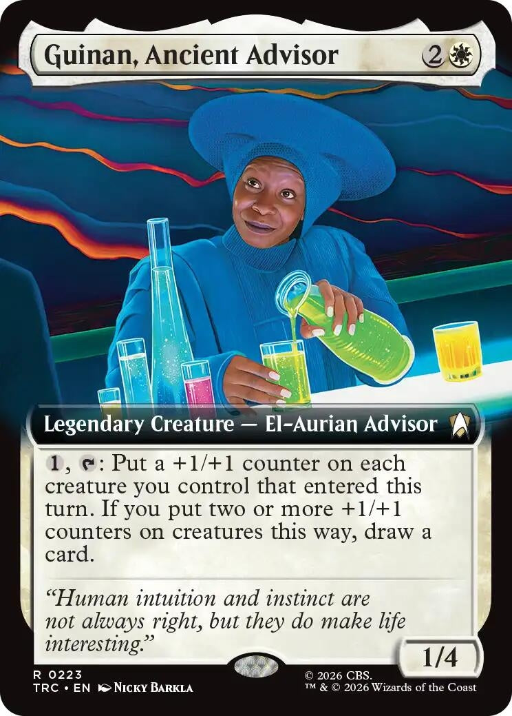 Image for Guinan, Ancient Advisor (Extended Art) (223) [Commander: Star Trek] - Magic: The Gathering