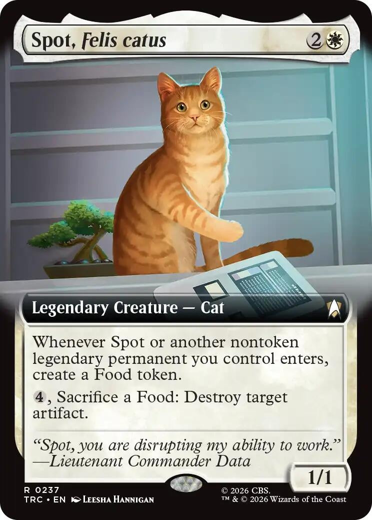 Image for Spot, Felis catus (Extended Art) (237) [Commander: Star Trek] - Magic: The Gathering