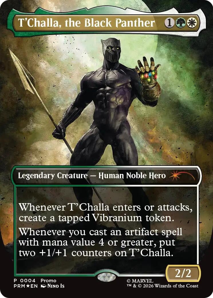Image for T'Challa, the Black Panther (Borderless) (4) [Unique and Miscellaneous Promos] - Magic: The Gathering