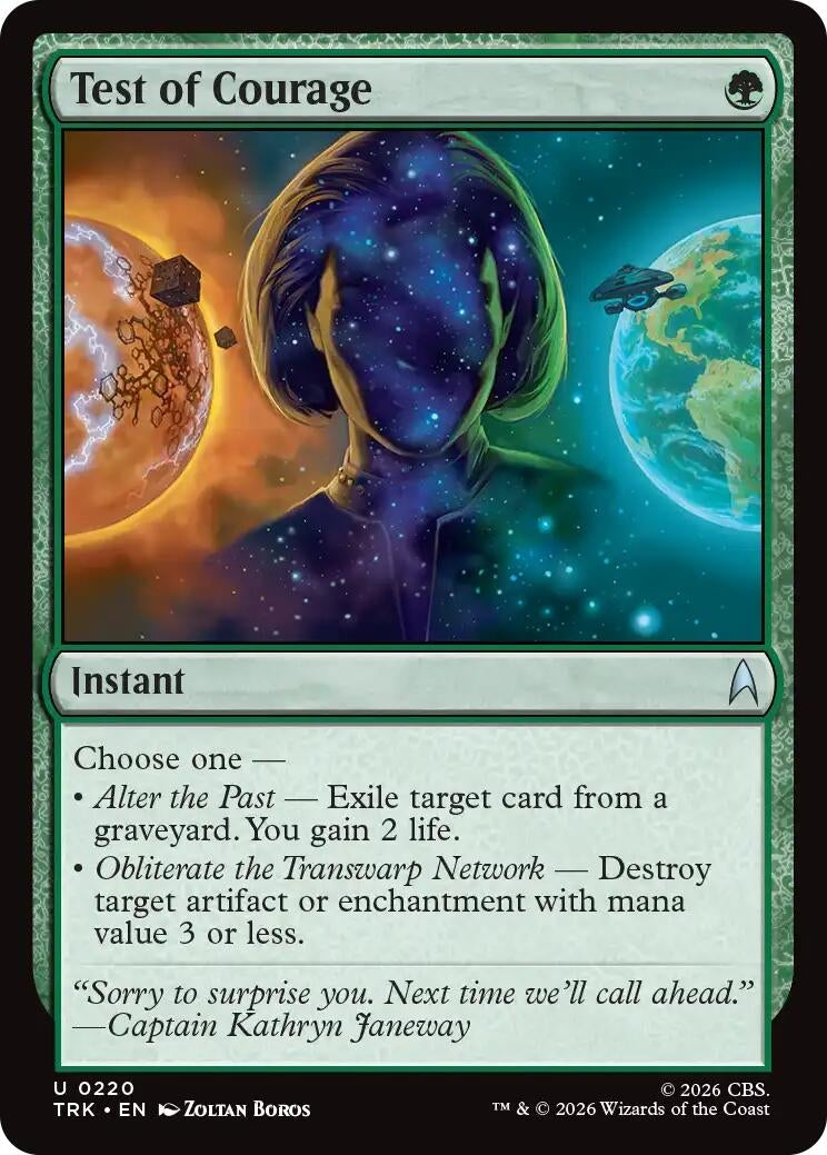 Image for Test of Courage (220) [Star Trek] - Magic: The Gathering