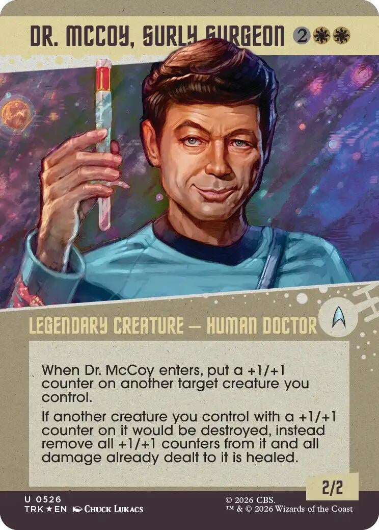 Image for Dr. McCoy, Surly Surgeon (Showcase) (Surge Foil) (526) [Star Trek] - Magic: The Gathering