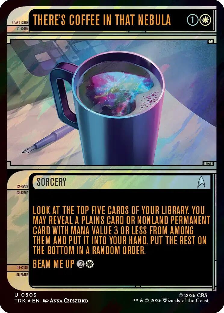 Image for There's Coffee in that Nebula (Showcase) (Surge Foil) (503) [Star Trek] - Magic: The Gathering