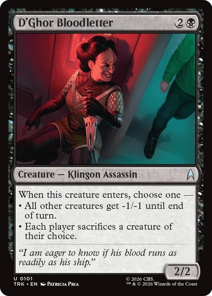 Image for D'Ghor Bloodletter (101) [Star Trek] - Magic: The Gathering