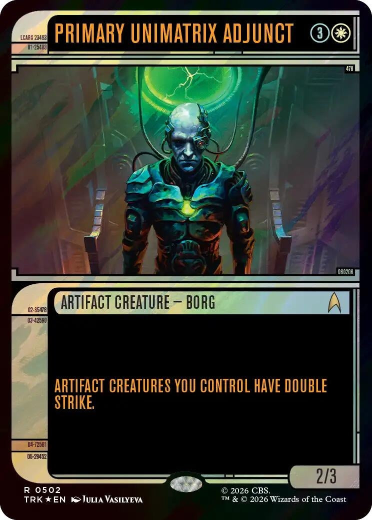 Image for Primary Unimatrix Adjunct (Showcase) (Surge Foil) (502) [Star Trek] - Magic: The Gathering