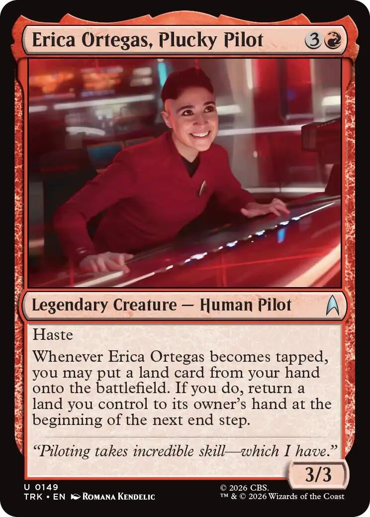 Image for Erica Ortegas, Plucky Pilot (149) [Star Trek] - Magic: The Gathering