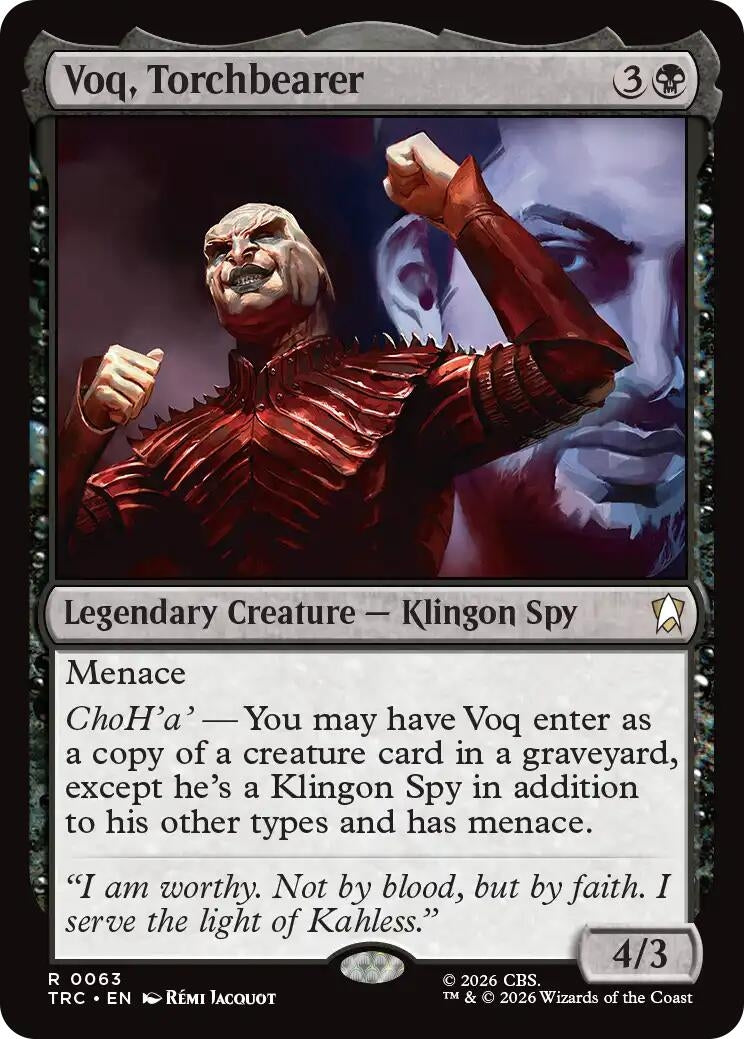 Image for Voq, Torchbearer (Surge Foil) [Commander: Star Trek] - Magic: The Gathering