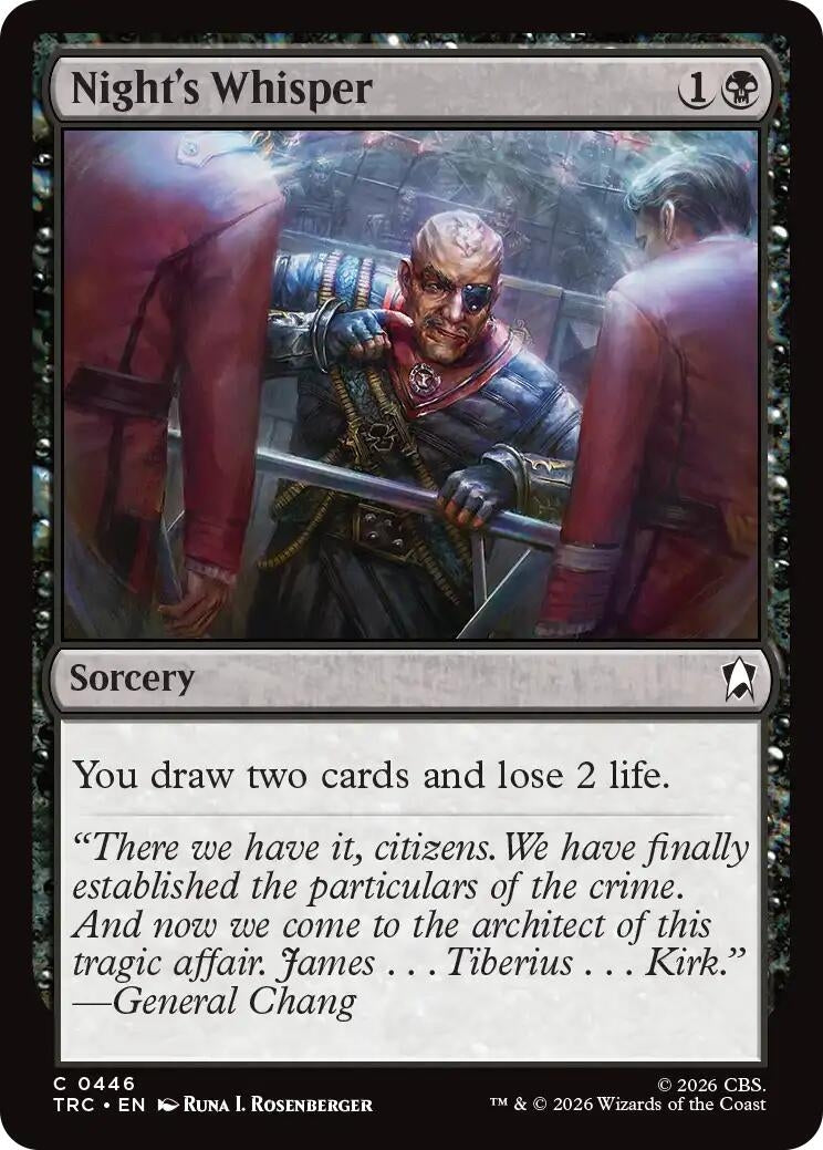 Image for Night's Whisper (Surge Foil) [Commander: Star Trek] - Magic: The Gathering