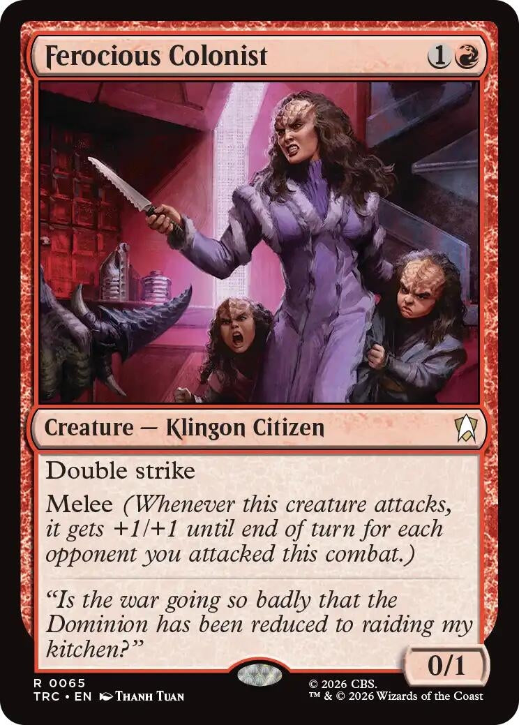 Image for Ferocious Colonist (Surge Foil) [Commander: Star Trek] - Magic: The Gathering
