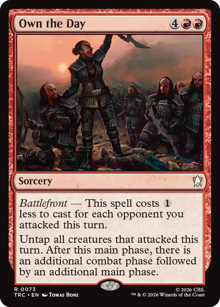 Image for Own the Day (Surge Foil) [Commander: Star Trek] - Magic: The Gathering