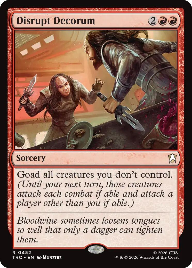Image for Disrupt Decorum (Surge Foil) [Commander: Star Trek] - Magic: The Gathering