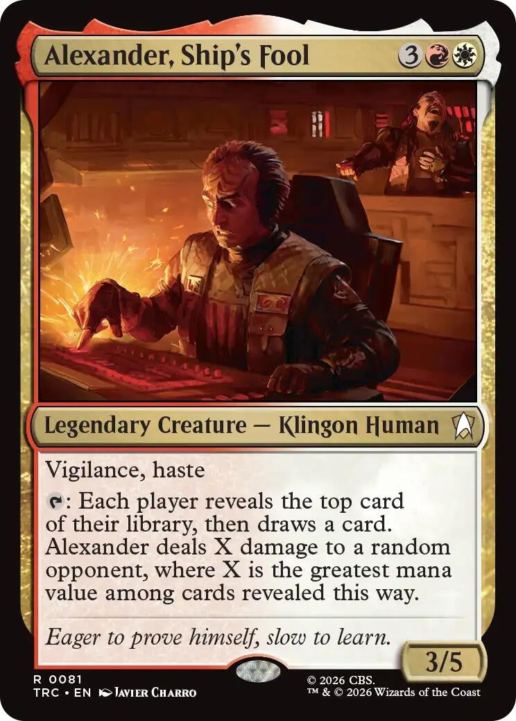 Image for Alexander, Ship's Fool (Surge Foil) [Commander: Star Trek] - Magic: The Gathering