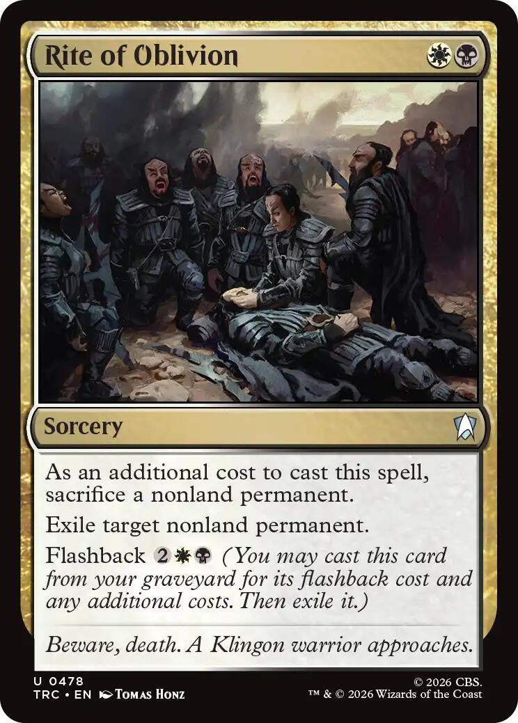 Image for Rite of Oblivion (Surge Foil) [Commander: Star Trek] - Magic: The Gathering
