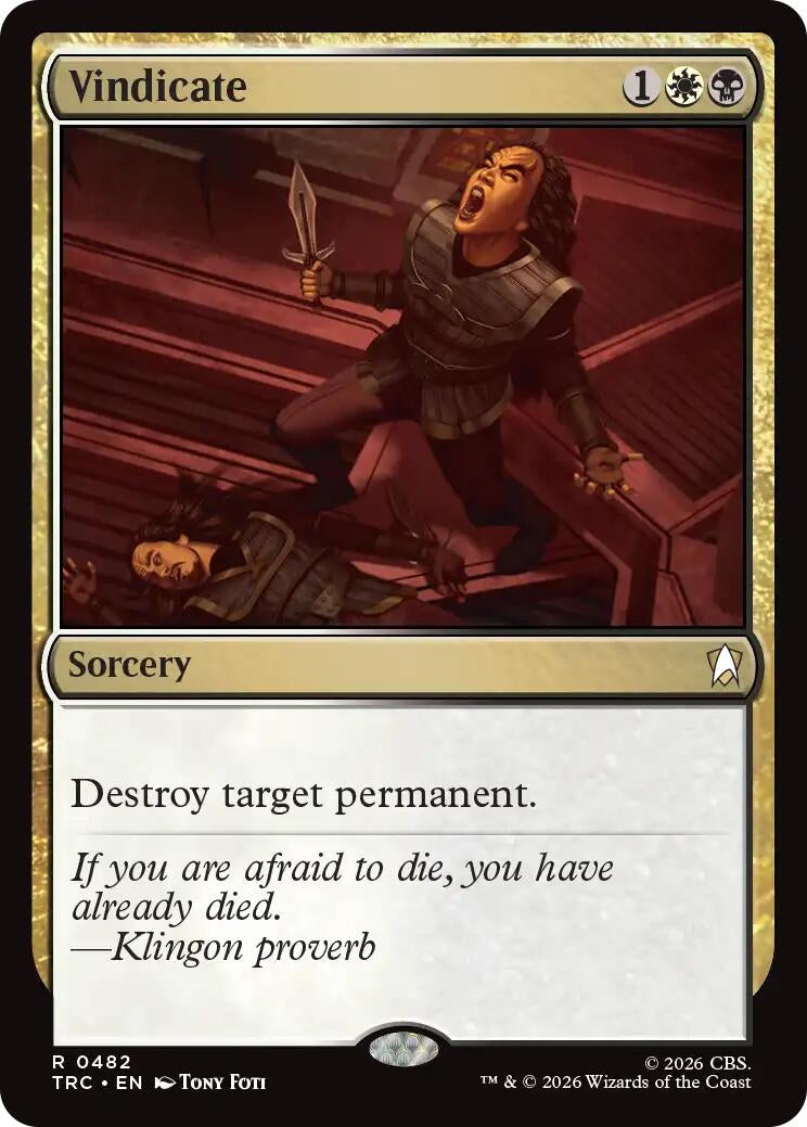 Image for Vindicate (Surge Foil) [Commander: Star Trek] - Magic: The Gathering