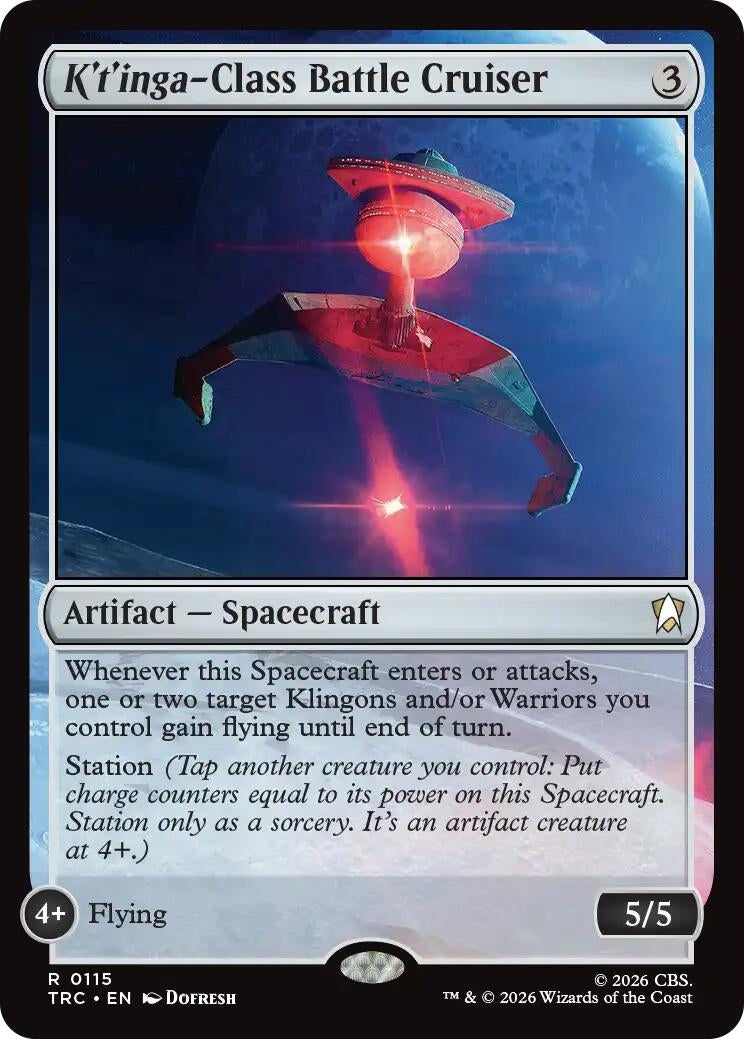 Image for K't'inga-Class Battle Cruiser (Surge Foil) [Commander: Star Trek] - Magic: The Gathering