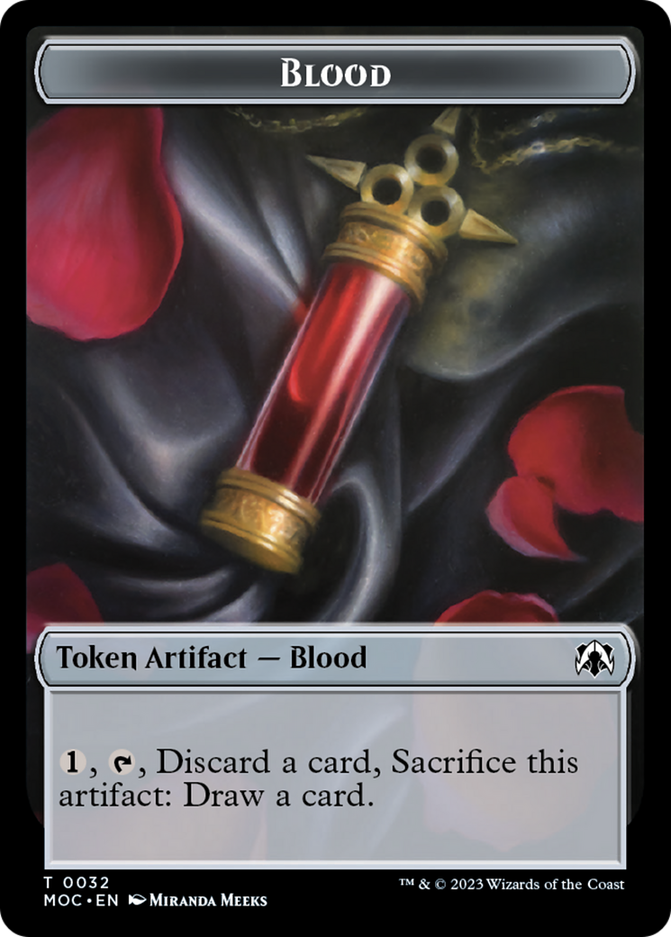 Golem // Blood Double-sided Token (37 // 32) [Commander: March of the Machine]
