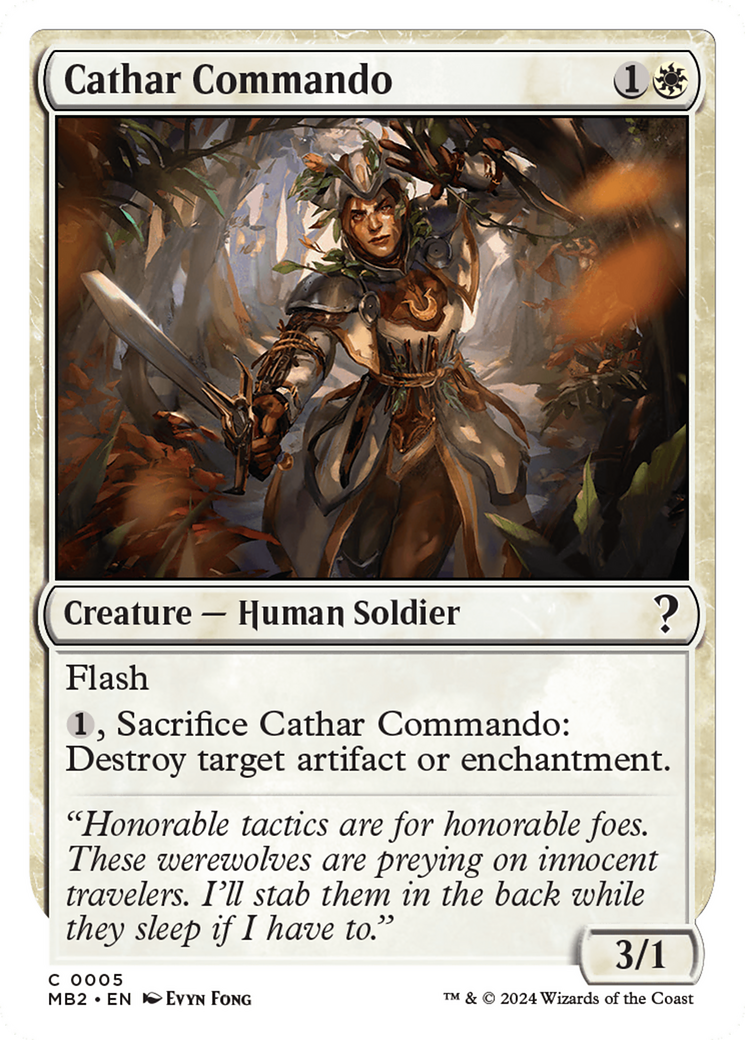Cathar Commando (White Border) (5) [Mystery Booster 2]