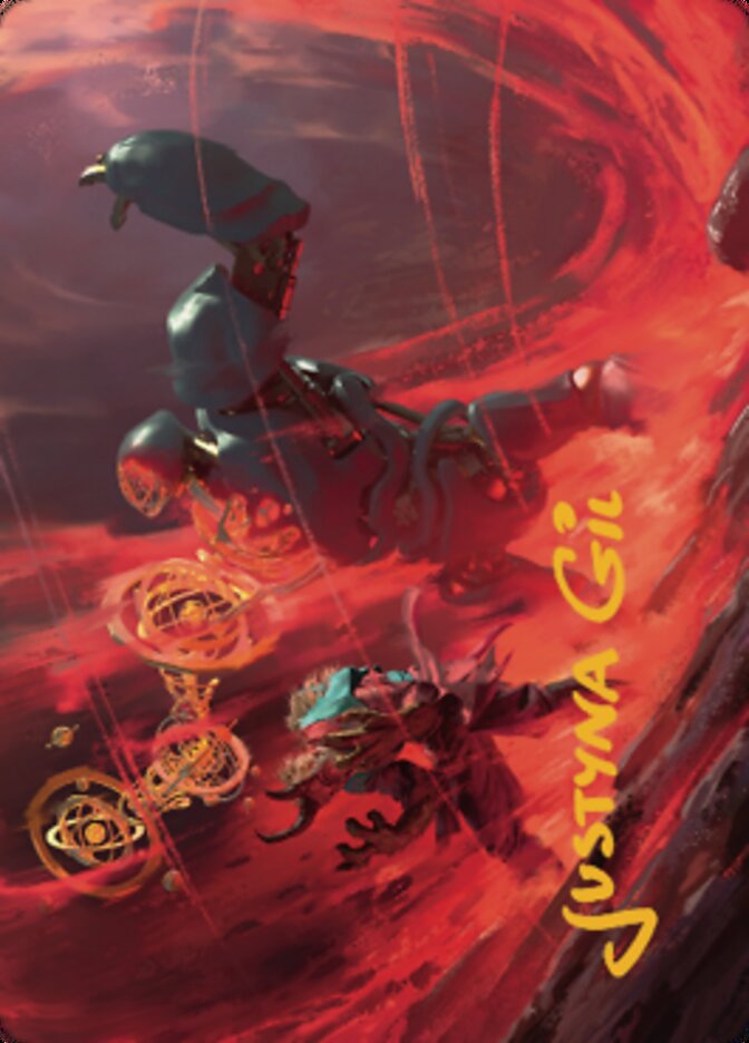 Twinferno Art Card (Gold-Stamped Signature) (39) [Art Series: Dominaria United]